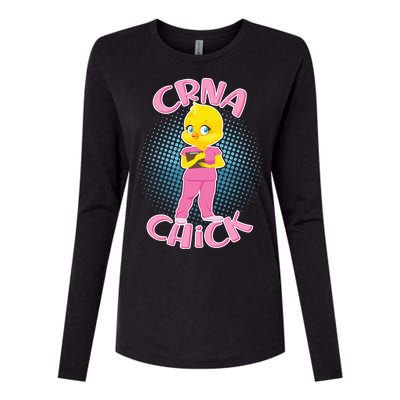 CRNA Chick Womens Cotton Relaxed Long Sleeve T-Shirt