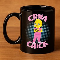 CRNA Chick 11oz C Handle Ceramic Mug