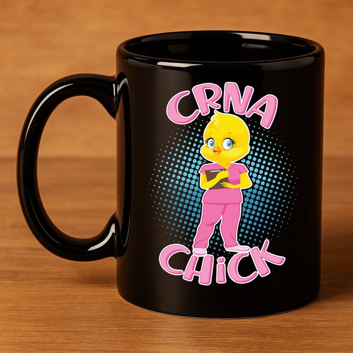 CRNA Chick 11oz C Handle Ceramic Mug