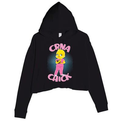 CRNA Chick Crop Fleece Hoodie