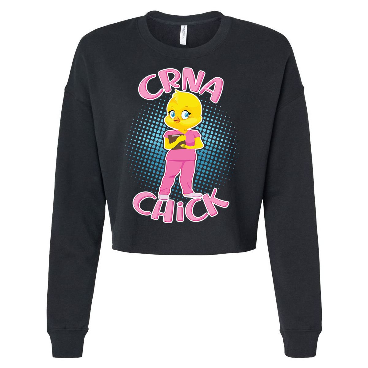 CRNA Chick Cropped Pullover Crew