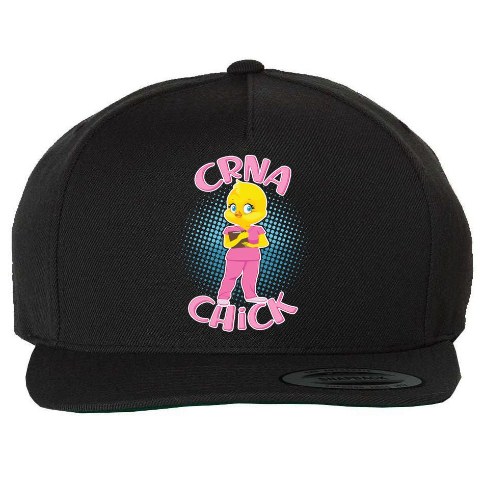 CRNA Chick Wool Snapback Cap