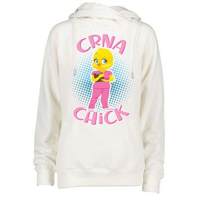 CRNA Chick Womens Funnel Neck Pullover Hood