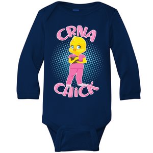 CRNA Chick Baby Long Sleeve Bodysuit