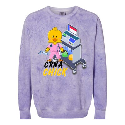 CRNA Chick Nurse Anesthetist Colorblast Crewneck Sweatshirt