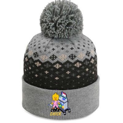 CRNA Chick Nurse Anesthetist The Baniff Cuffed Pom Beanie