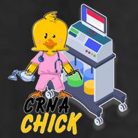 CRNA Chick Nurse Anesthetist 7 Panel Mesh Trucker Snapback Hat