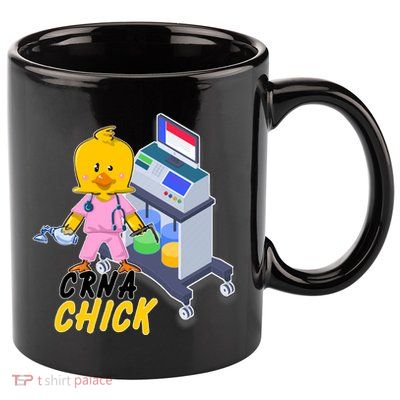 CRNA Chick Nurse Anesthetist 11oz C Handle Ceramic Mug
