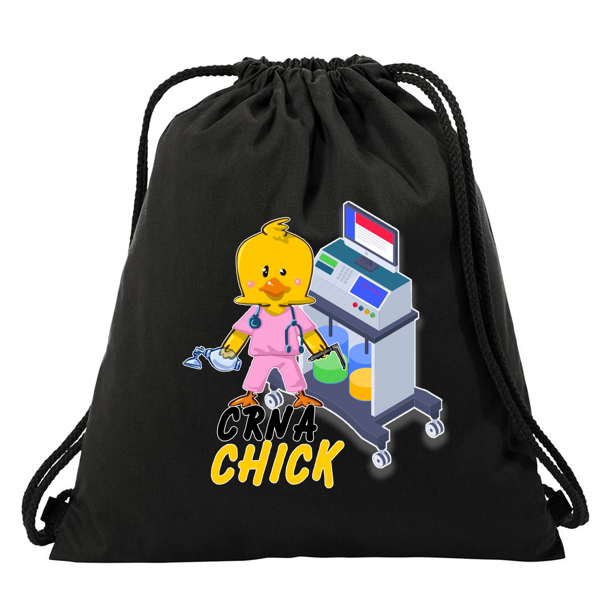 CRNA Chick Nurse Anesthetist Drawstring Bag