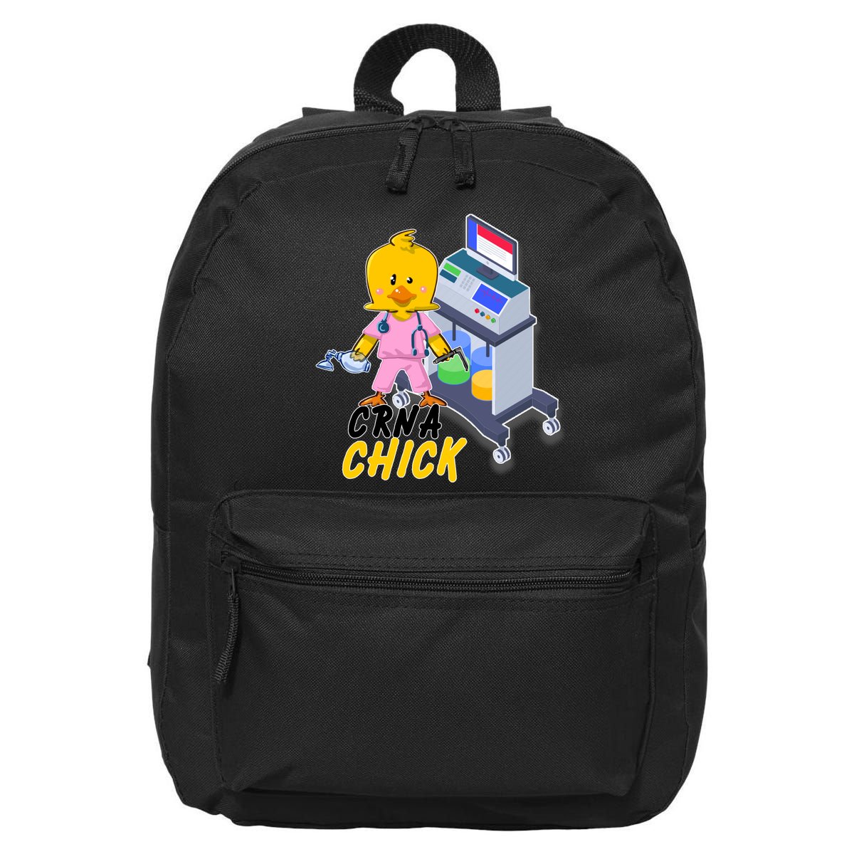 CRNA Chick Nurse Anesthetist 16 in Basic Backpack