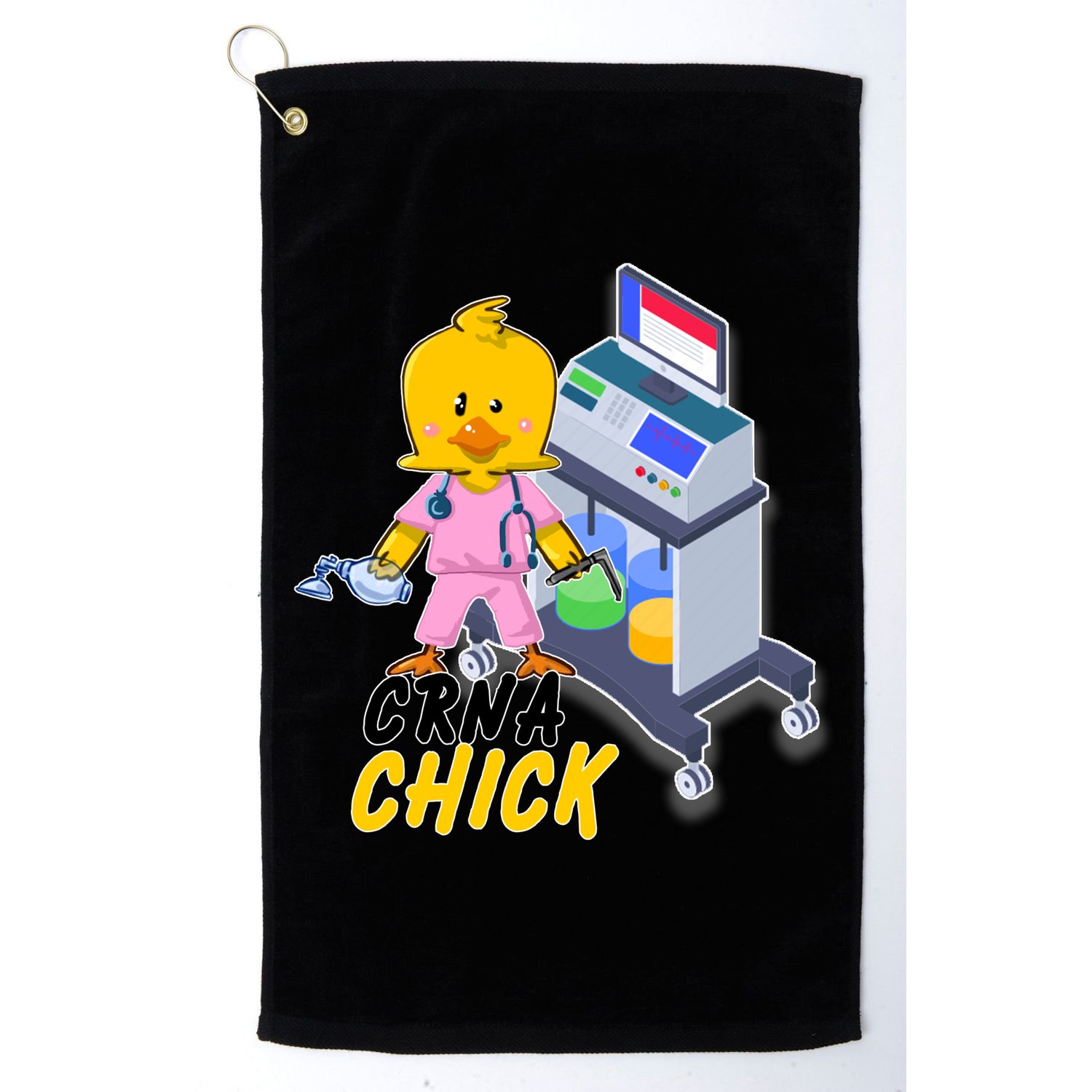 CRNA Chick Nurse Anesthetist Golf Towel