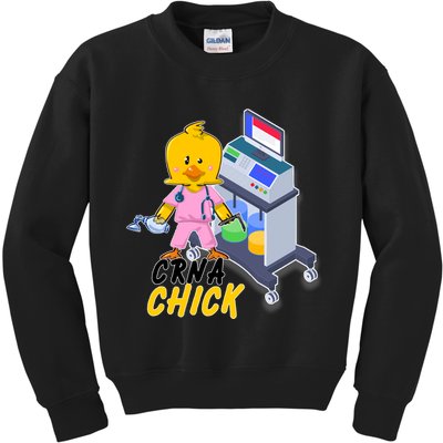 CRNA Chick Nurse Anesthetist Kids Sweatshirt