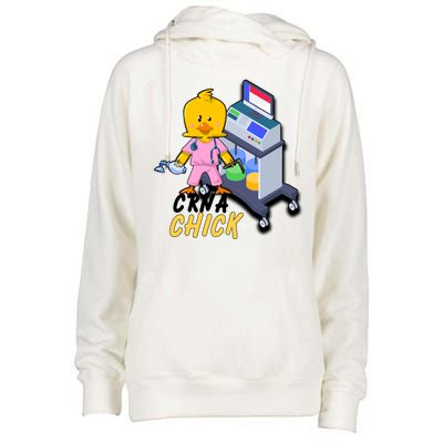 CRNA Chick Nurse Anesthetist Womens Funnel Neck Pullover Hood