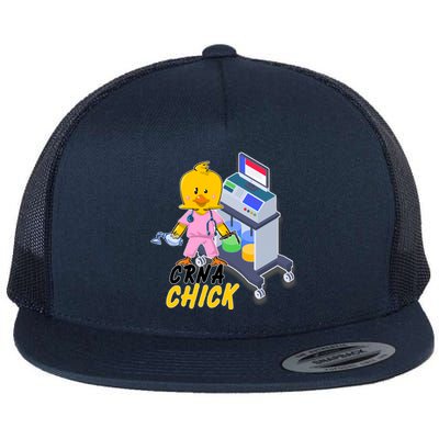 CRNA Chick Nurse Anesthetist Flat Bill Trucker Hat