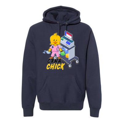 CRNA Chick Nurse Anesthetist Premium Hoodie