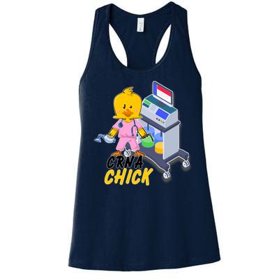 CRNA Chick Nurse Anesthetist Women's Racerback Tank