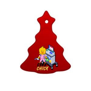 CRNA Chick Nurse Anesthetist Ceramic Tree Ornament