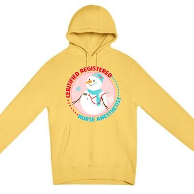 CRNA Snowlady Nurse Anesthetists Premium Pullover Hoodie