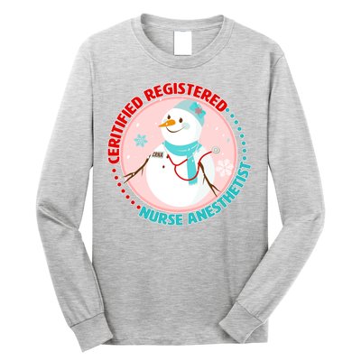 CRNA Snowlady Nurse Anesthetists Long Sleeve Shirt