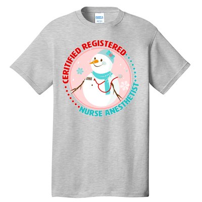 CRNA Snowlady Nurse Anesthetists Tall T-Shirt