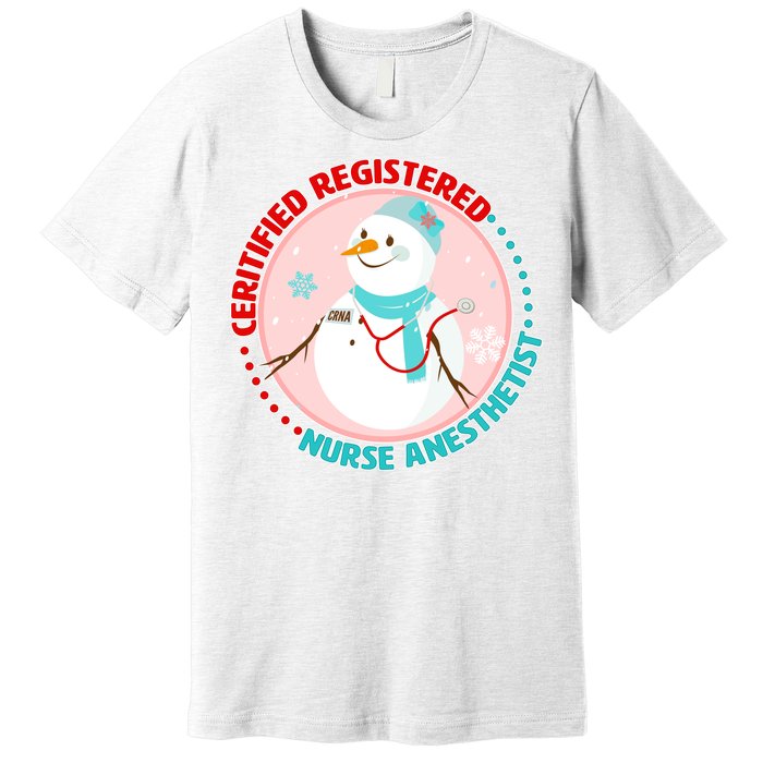 CRNA Snowlady Nurse Anesthetists Premium T-Shirt