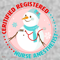 CRNA Snowlady Nurse Anesthetists Premium T-Shirt