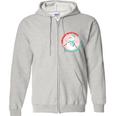 CRNA Snowlady Nurse Anesthetists Full Zip Hoodie