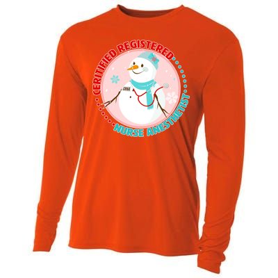 CRNA Snowlady Nurse Anesthetists Cooling Performance Long Sleeve Crew