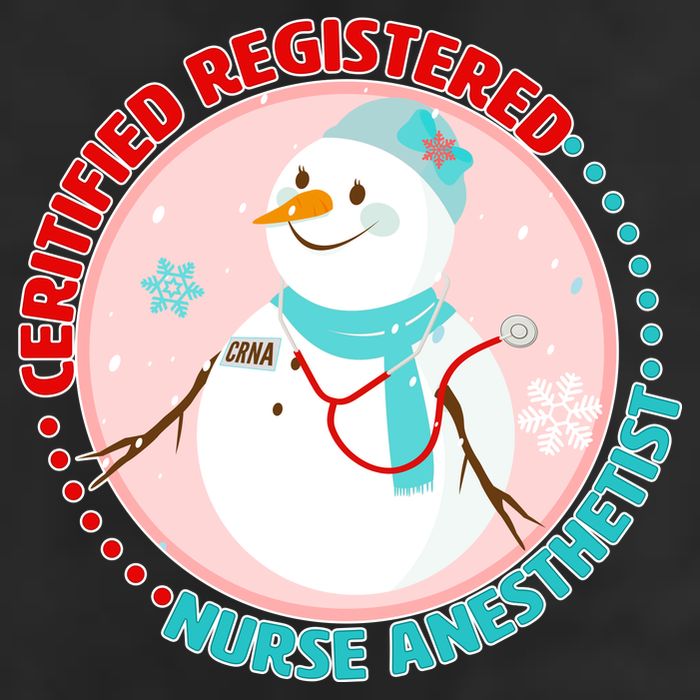 CRNA Snowlady Nurse Anesthetists 7 Panel Mesh Trucker Snapback Hat