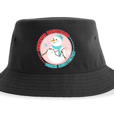 CRNA Snowlady Nurse Anesthetists Sustainable Bucket Hat
