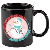 CRNA Snowlady Nurse Anesthetists 11oz C Handle Ceramic Mug