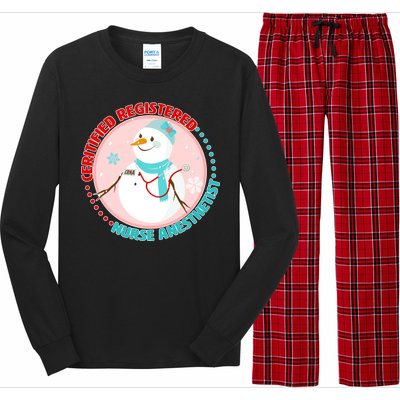 CRNA Snowlady Nurse Anesthetists Long Sleeve Pajama Set