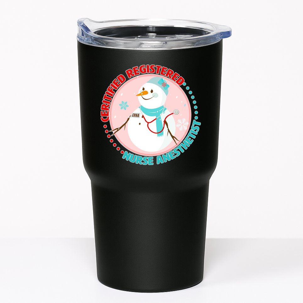 CRNA Snowlady Nurse Anesthetists Tumbler