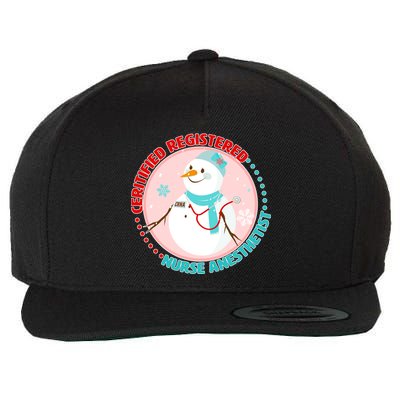 CRNA Snowlady Nurse Anesthetists Wool Snapback Cap