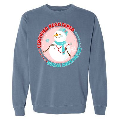 CRNA Snowlady Nurse Anesthetists Garment-Dyed Sweatshirt