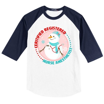 CRNA Snowlady Nurse Anesthetists Baseball Sleeve Shirt