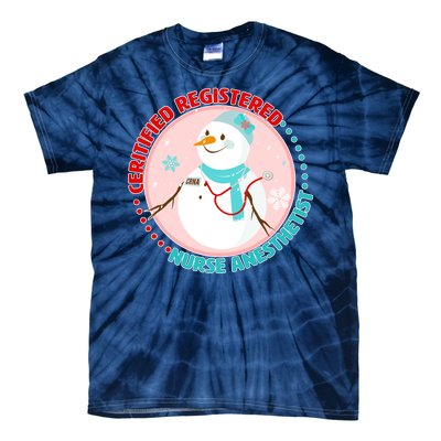 CRNA Snowlady Nurse Anesthetists Tie-Dye T-Shirt