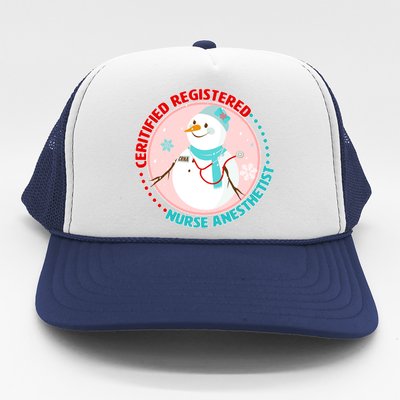 CRNA Snowlady Nurse Anesthetists Trucker Hat