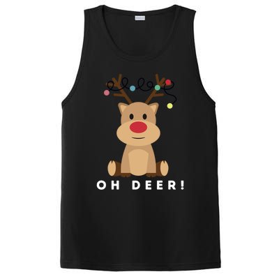 Christmas Reindeer Oh Deer Christmas Lights Gift PosiCharge Competitor Tank