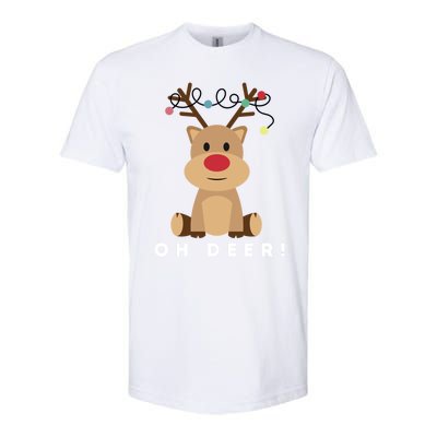 Christmas Reindeer Oh Deer Christmas Lights Gift Softstyle CVC T-Shirt