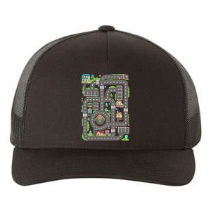 Car Road On Dad Back Fathers Day Play With Son Yupoong Adult 5-Panel Trucker Hat