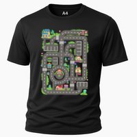 Car Road On Dad Back Fathers Day Play With Son Cooling Performance Crew T-Shirt