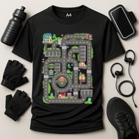 Car Road On Dad Back Fathers Day Play With Son Cooling Performance Crew T-Shirt