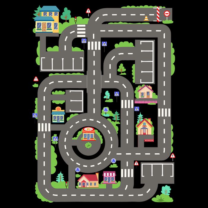 Car Road On Dad Back Fathers Day Play With Son Cooling Performance Crew T-Shirt