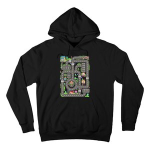 Car Road On Dad Back Fathers Day Play With Son Hoodie