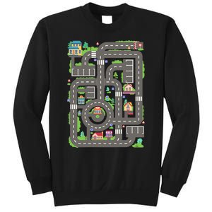 Car Road On Dad Back Fathers Day Play With Son Sweatshirt