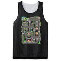 Car Road On Dad Back Fathers Day Play With Son Mesh Reversible Basketball Jersey Tank