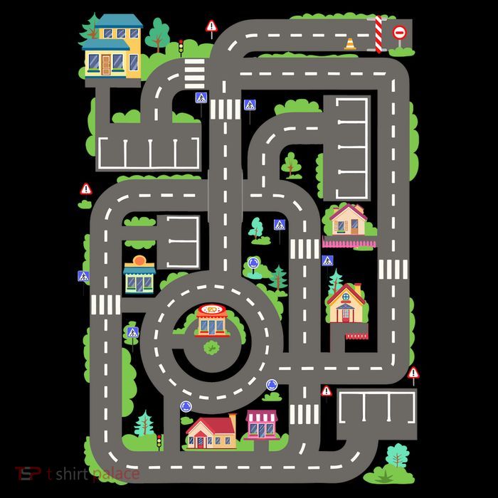 Car Road On Dad Back Fathers Day Play With Son Youth Performance Sprint T-Shirt