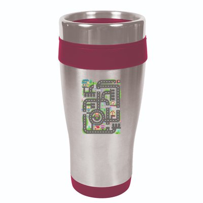 Car Road On Dad Back Fathers Day Play With Son 16oz Travel Tumbler