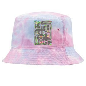 Car Road On Dad Back Fathers Day Play With Son Tie-Dyed Bucket Hat